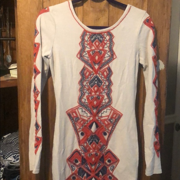 Free People Bodycon Embroidered Dress - Picture 2 of 7
